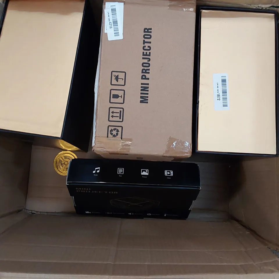 BOX OF APPROXIMATELY 4 BOXED MINI PROJECTORS (1 BOX)