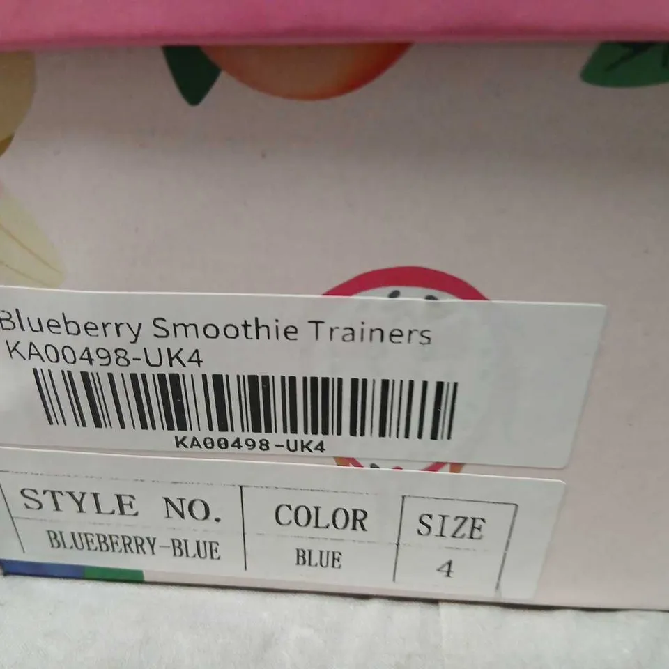 KOI FRUITTI TUTTI BLUEBERRY SMOOTHIE TRAINERS – UK4, BLUE