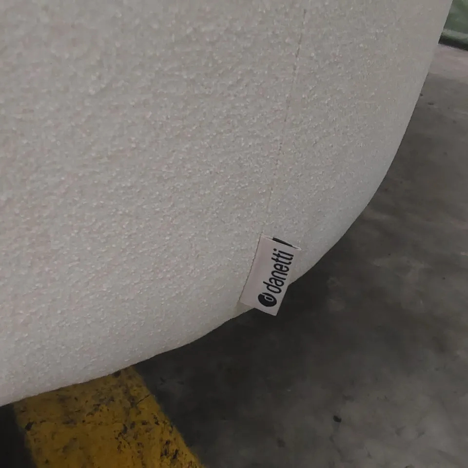 QUALITY DESIGNER DANETTI HENRY IVORY BOUCLE 3 SEATER SOFA