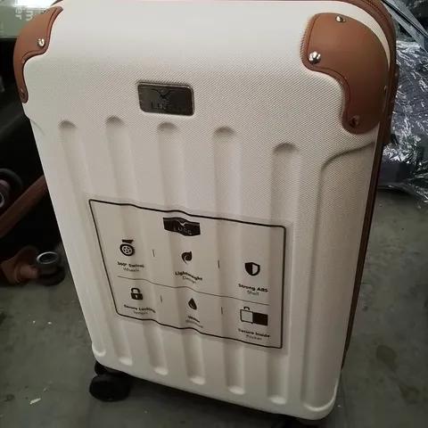 LUGG SKYWANDER 20INCH TRAVEL SUITCASE CREAM WITH BROWN