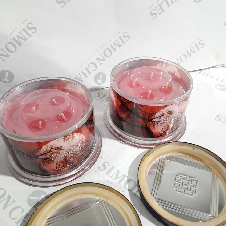 HOMEWORX BY HARRY SLATKIN & CO. SET OF 2 WICKED CHERRY 4 WICK CANDLES