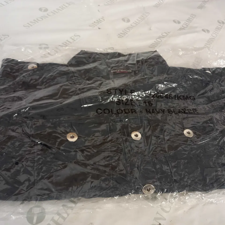 KURT MULLER NAVY BLUE DENIM JACKET SIZE 14