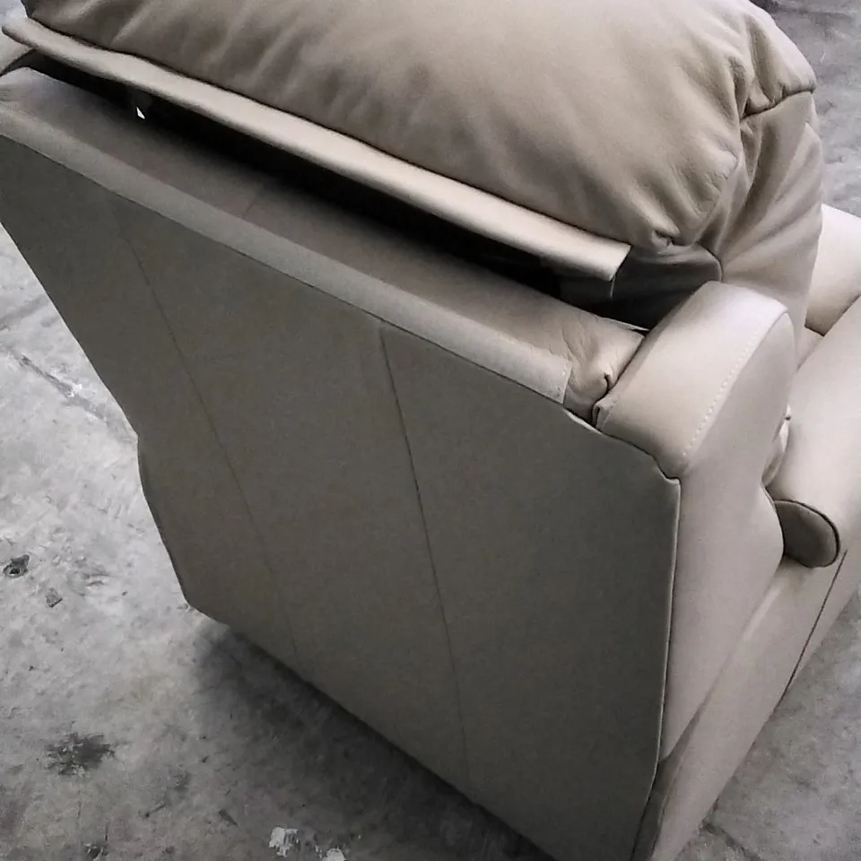 QUALITY BRITISH DESIGNED & MANUFACTURED G PLAN NEWMARKET ARMCHAIR CAMBRIDGE TAUPE LEATHER 