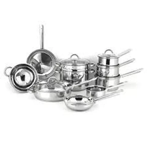 BOXED 13 - PIECE NON - STICK STAINLESS STEEL COOKWARE SET