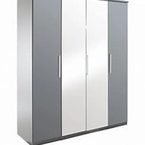 BOXED PRAGUE GREY GLOSS WARDROBE (4 BOXES)