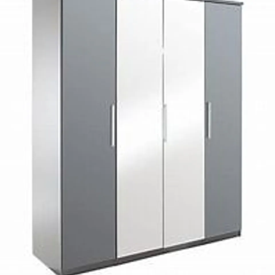 BOXED PRAGUE GREY GLOSS WARDROBE (4 BOXES)