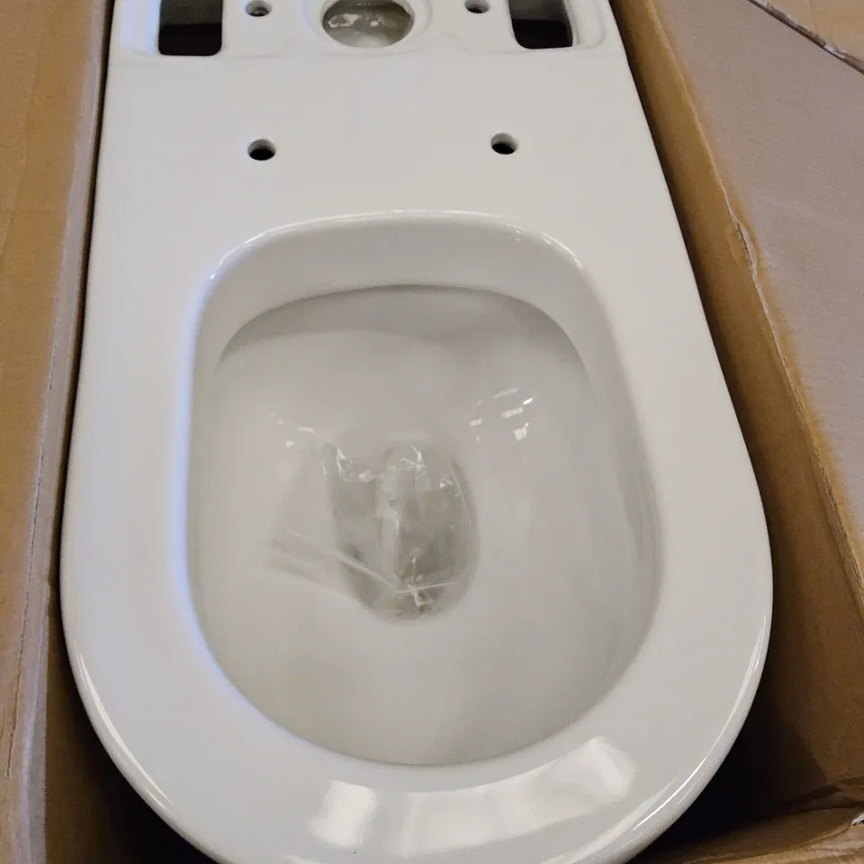 BOXED CONTEMPORARY GALENE CLOSE COUPLED OPEN BACK PAN WC WHITE