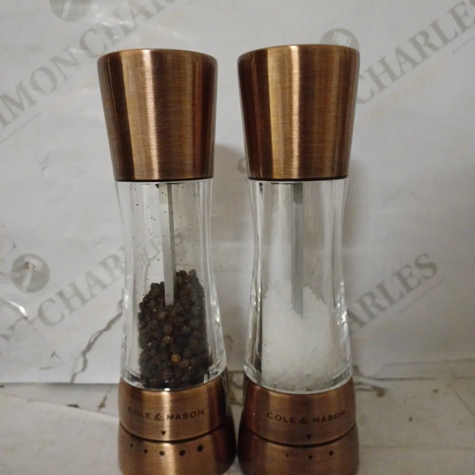 COLE AND MASON SALT AND PEPPER GRINDERS