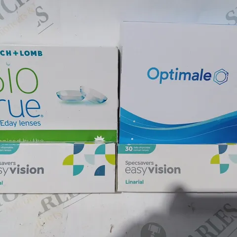 APPROXIMATELY 20 ASSORTED HOUSEHOLD ITEMS TO INCLUDE EASYVISION CONTACT LENSES, OPTIMALE CONTACT LENSES, ETC