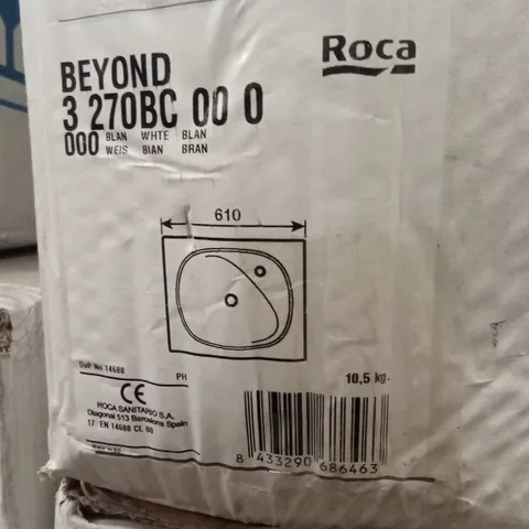 BRAND NEW BOXED ROCA BEYOND WHITE CERAMIC SINK BASIN