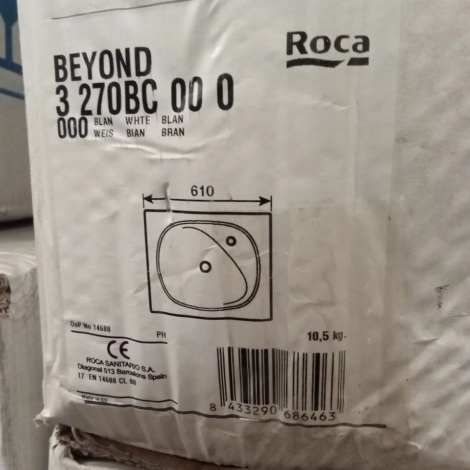 BRAND NEW BOXED ROCA BEYOND WHITE CERAMIC SINK BASIN