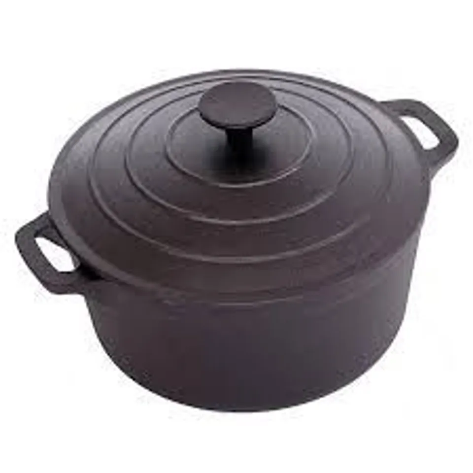 OYPLA 4L CAST IRON NON STICK CASSEROLE DISH PAN WITH LID