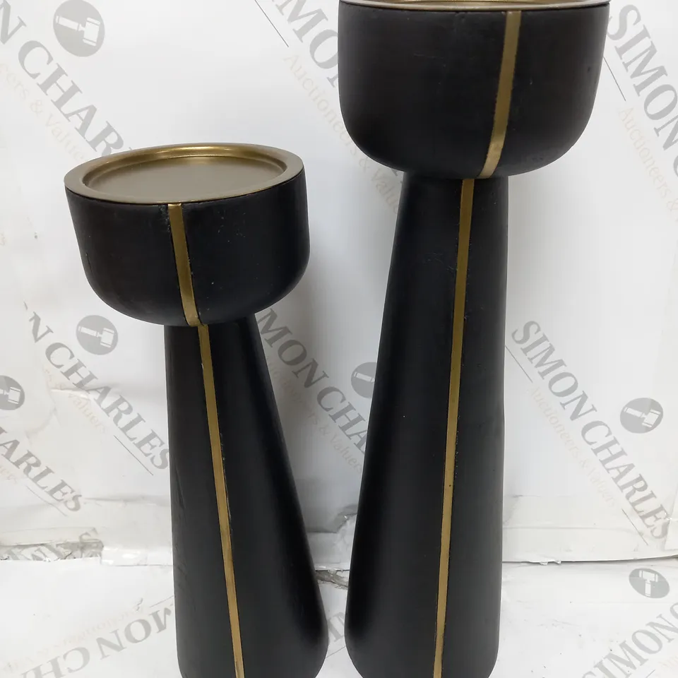 SET OF TWO LUXENOA PILLAR CANDLE HOLDERS
