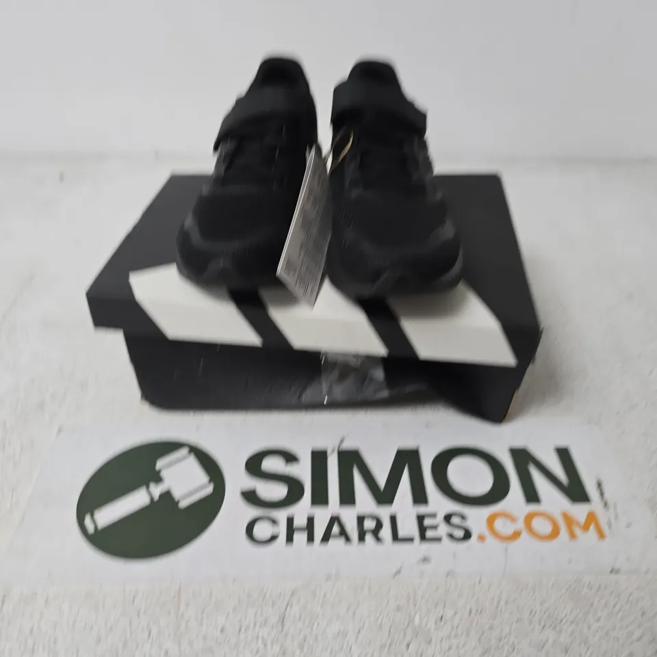 BOXED PAIR OF ADIDAS RUNFALCON 5 EL TRAINERS IN BLACK - UK 13K