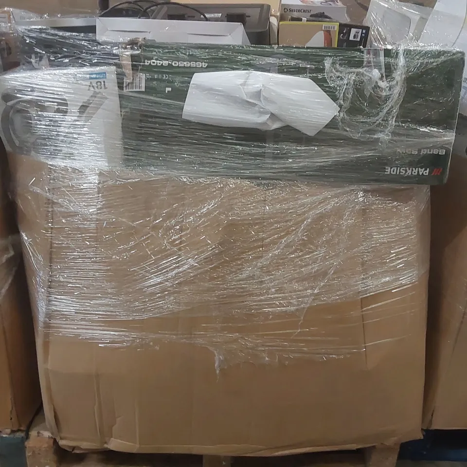 PALLET CONTAINING A VERY LARGE QUANTITY OF ASSORTED ITEMS INCLUDING: AIRFRYER, ULTRASONIC AROMA DIFFUSER, RUSSELL HOBBS MINI CHOPPER ECT