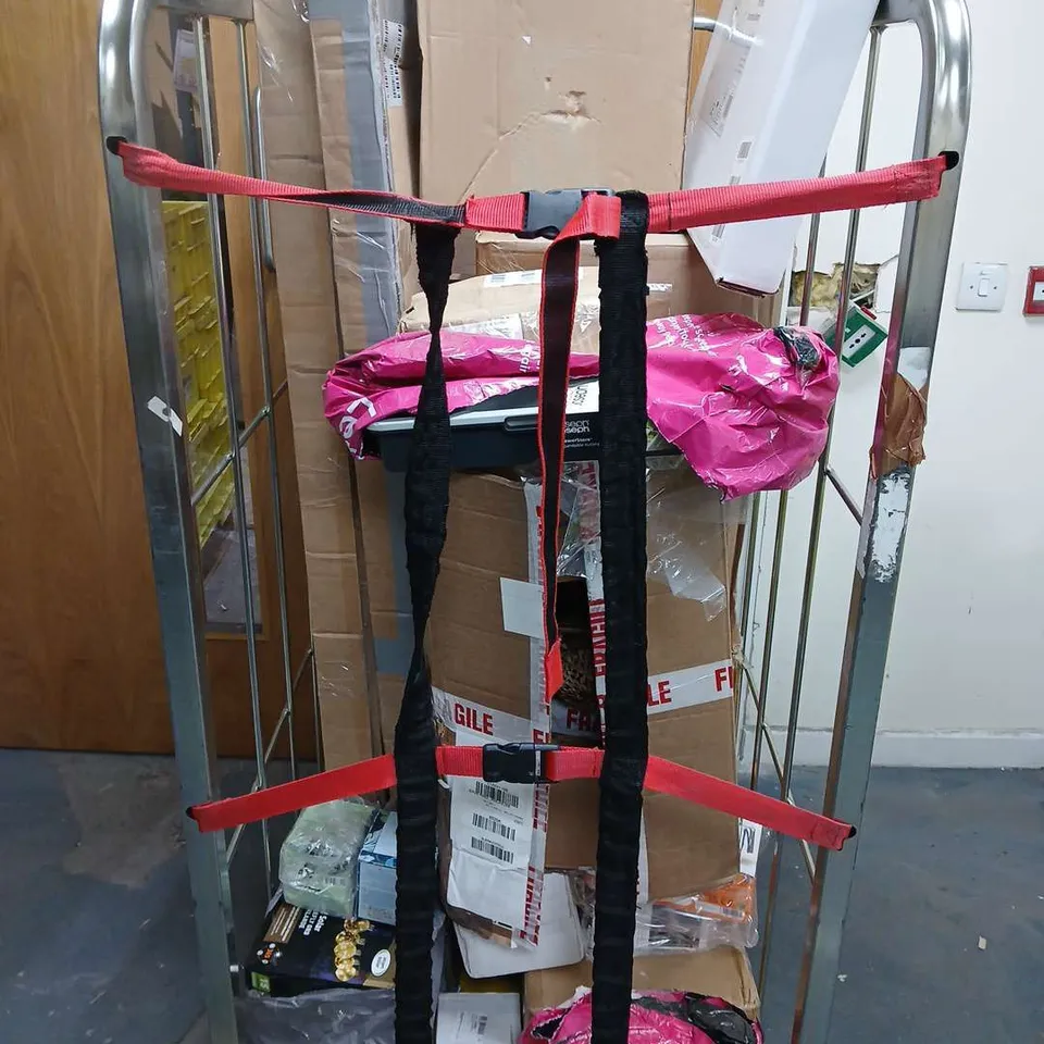 CAGE OF APPROX 10 ASSORTED ITEMS TO INCLUDE - MIRROR - CANDLES - LIGHTS - ETC - COLLECTION ONLY