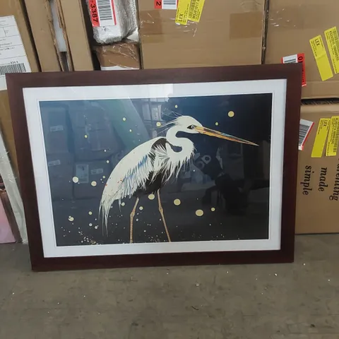 FRAMED WALL ART - HERON BIRD SPLATTER VOL.1