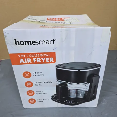 HOMESMART 4.5 L 2-IN-1 GLASS BOWL AIR FRYER