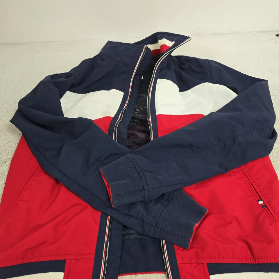 TOMMY JEANS COLOUR-BLOCK TRACK JACKET – S