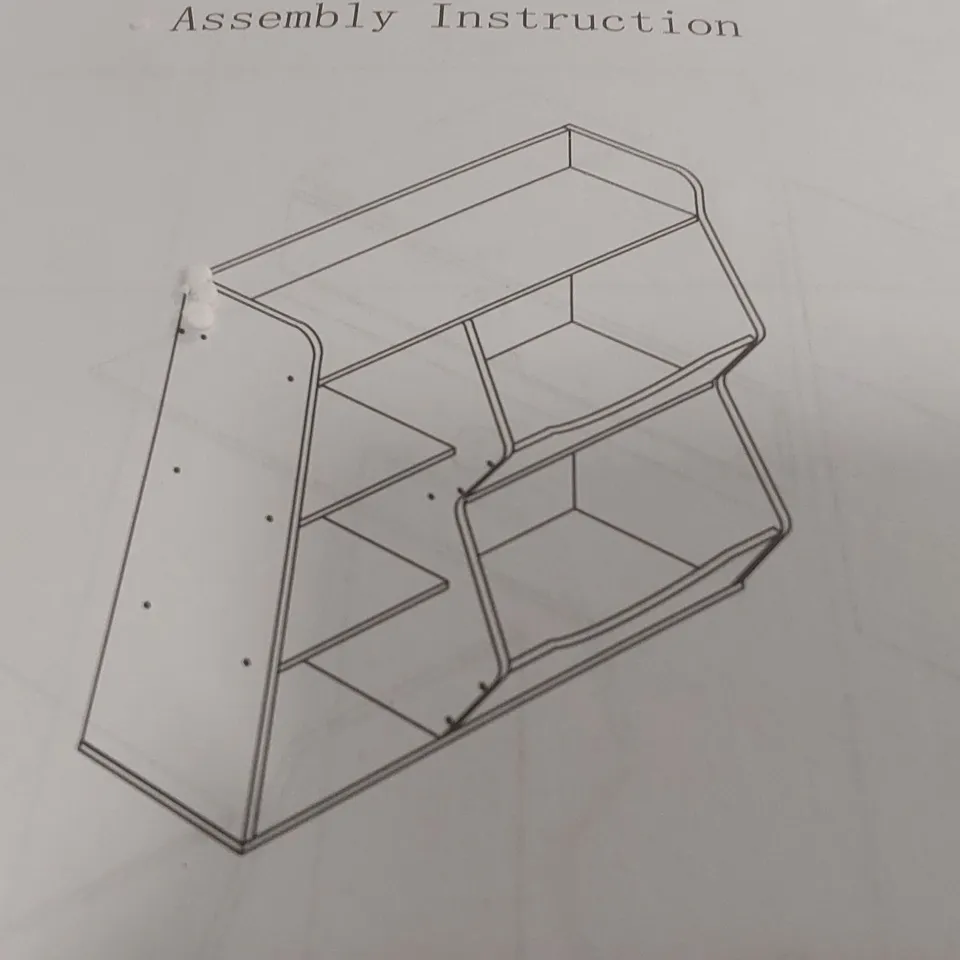 BOXED 3-TIER WOODEN BOOKCASE STORAGE TOY STORAGE DISPLAY BOOKSHELF - WHITE