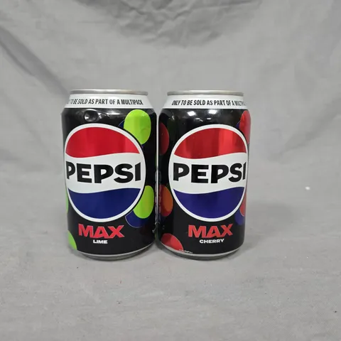 LOT OF APPROXIMATELY 40 330ML CANS OF PEPSI MAX AND MAX LIME