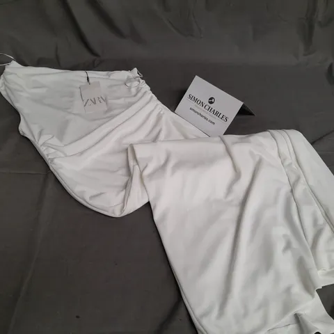 ZARA WHITE SLEEVELESS DRESS - UK M