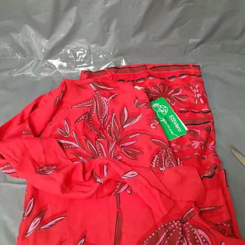 MONSOON PEDORA PRINT TROUSERS RED SIZE 12