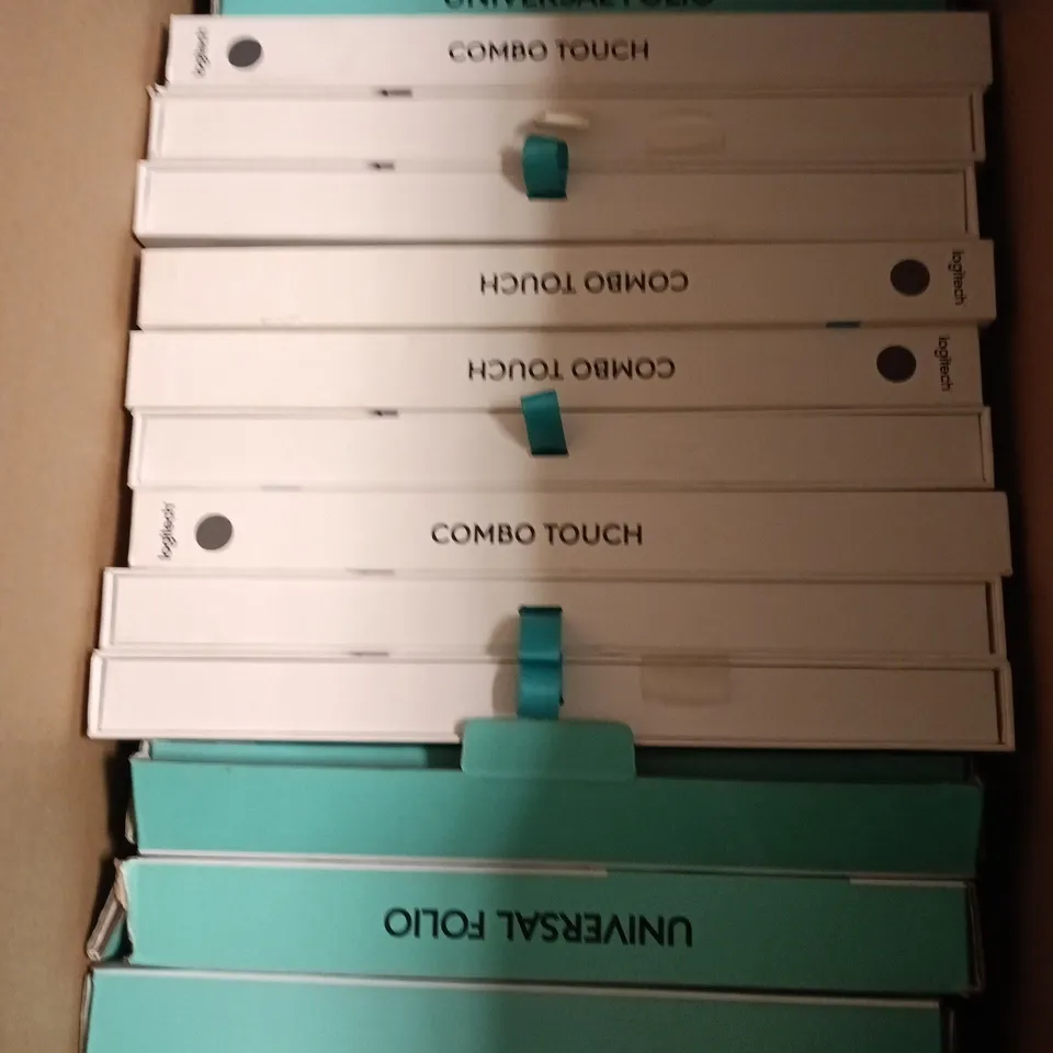 APPROXIMATELY 15 ASSORTED BOXED LOGITECH NON UK TABLET KEYBOARD CASES 