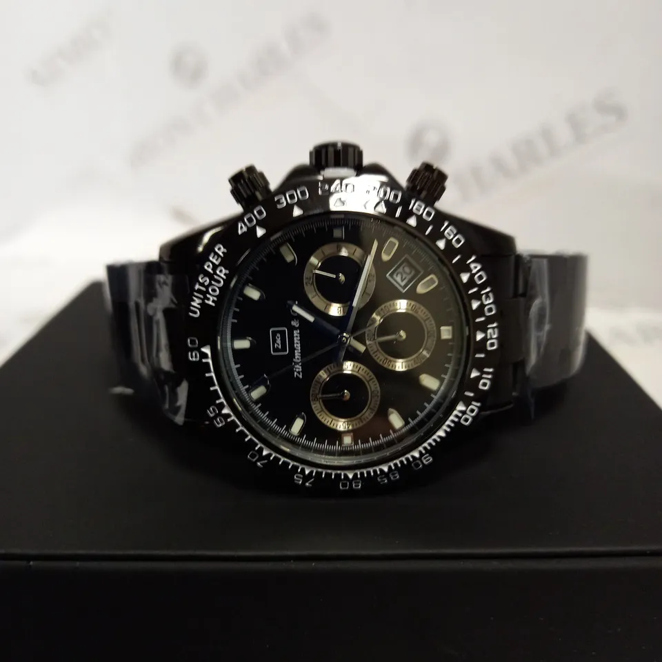 MENS ZIHLMANN & CO CHRONOGRAPH WATCH IN BLACK 