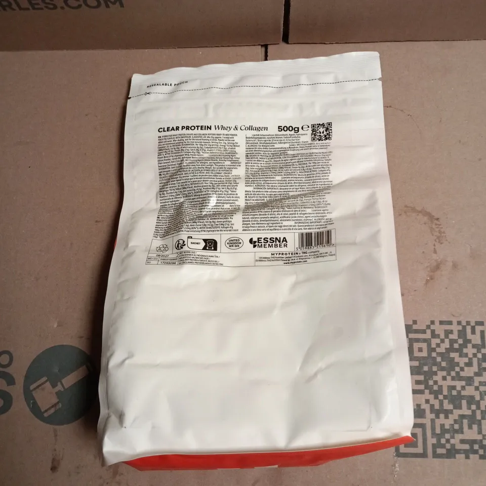MYPROTEIN CLEAR PROTEIN WHEY & COLLAGEN – 500G PEACH TEA FLAVOUR 