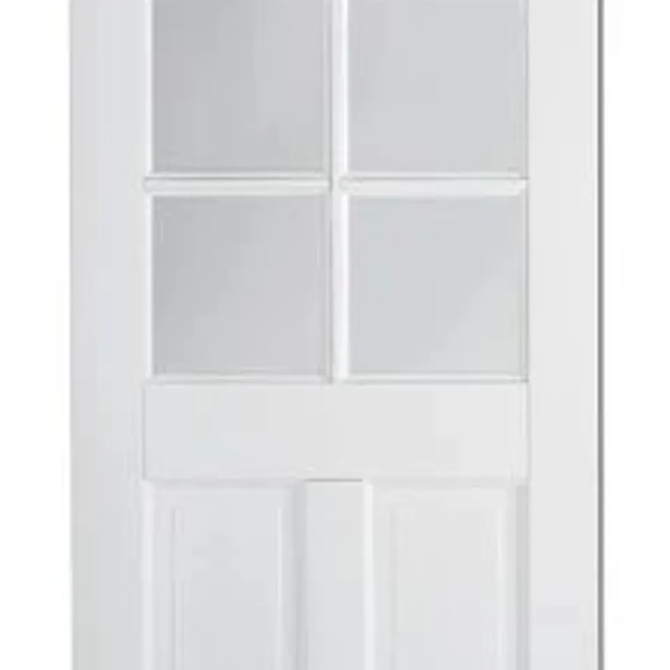 BOXED CANTERBURY 2P 6L GLAZED PRIMED WHITE INTERIOR DOOR // SIZE UNSPECIFIED 