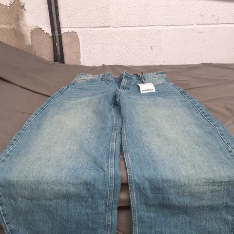 BERSHKA BARREL FIT UK12 JEANS WITH TAGS