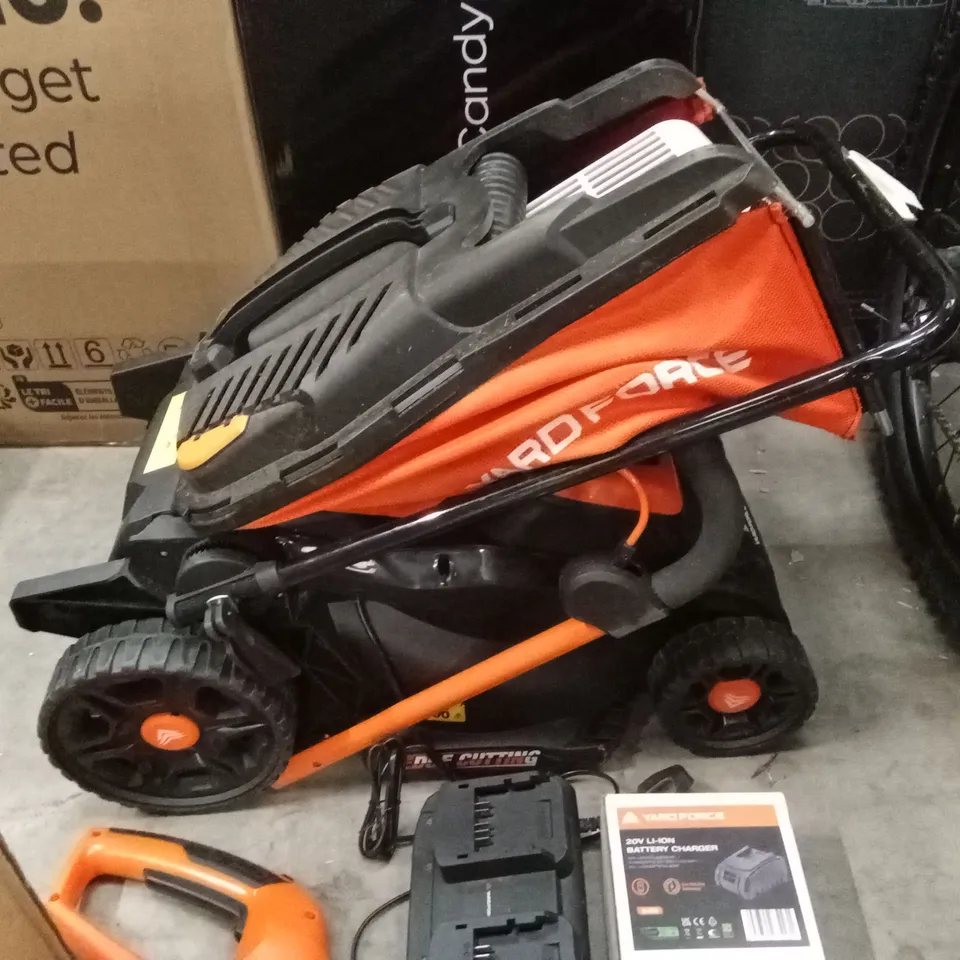 YARD FORCE 40V(2X20V) 37cm LAWN MOWER TWINPACK LM C37B + LT C25