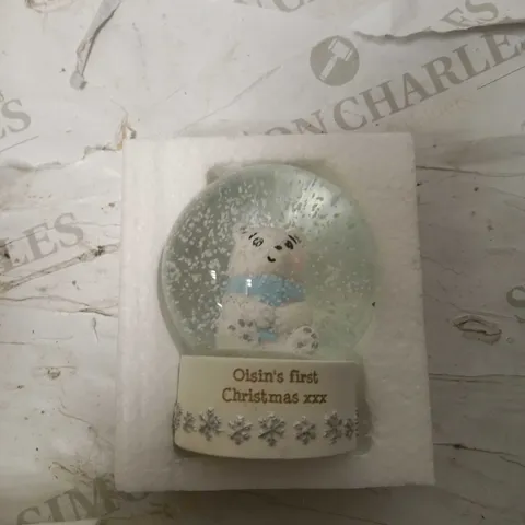 PERSONALISED POLAR BEAR SNOW GLOBE