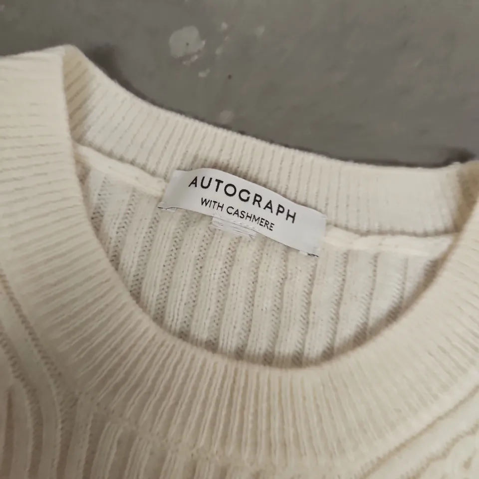 AUTOGRAPH WITH CASHMERE SLEEVELESS TOP IN CREAM - SIZE UNSPECIFIED