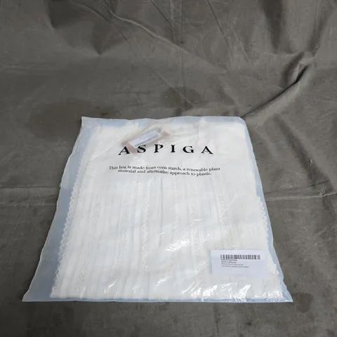 BAGGED ASPIGA VIENNA SHORT SLEEVE BLOUSE IN WHITE SIZE M