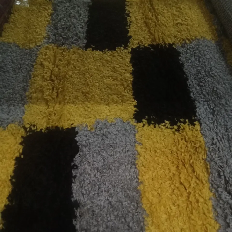 MARGOT SHAGGY YELLOW RUG 120X170CM