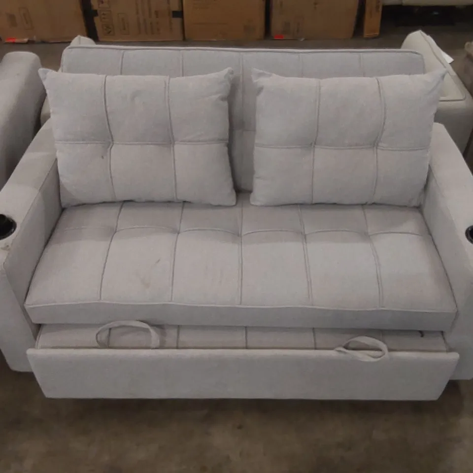 QUALITY DESIGNER FABRIC UPHOLSTERED SOFA BED