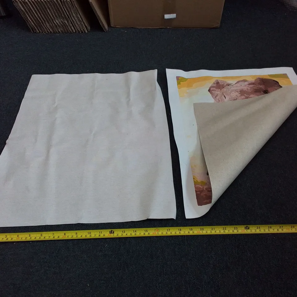 TWO ELEPHANT PAINTINGS 