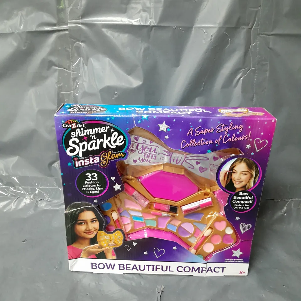 CRAZART SHIMMER N SPARKLE INSTAGLAM BOW BEAUTIFUL COMPACT 