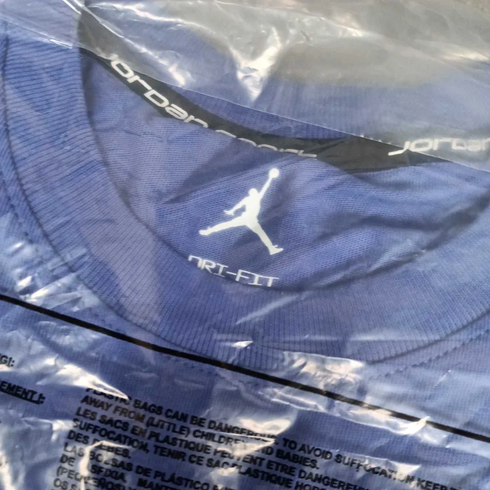 JORDAN MEN'S BLUE T-SHIRT – ACTIVE FIT, UK M