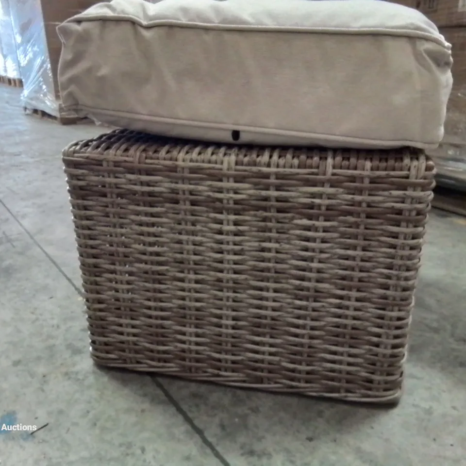 BOXED SQUARE FOOTSTOOL IN NATURAL COLOUR SET OF 2 (2 BOXES)