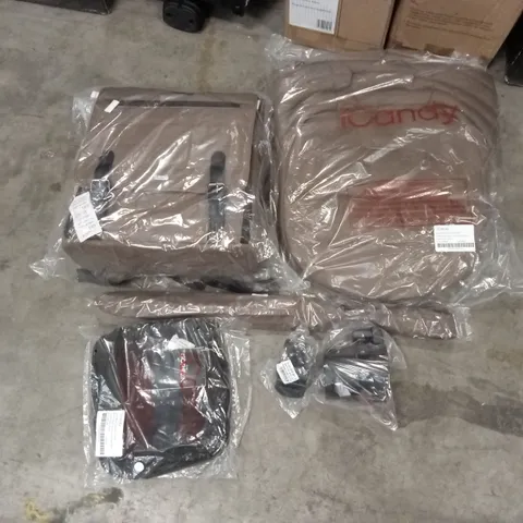 BOXED ICANDY ACCESSORIES PACK - COCO // TO INCLUDE; FOOTMUFF, CHANGING BAG, PRAM PARASOL, CUP HOLDER ETC