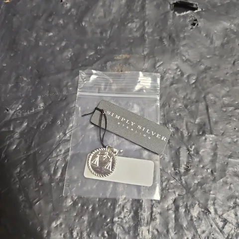 SIMPLY SILVER STERLING SILVER PENDANT 925 LIBRA ZODIAC PENDANT CHARM