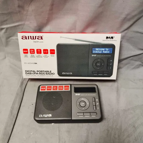 AIWA RD-40DAB/BK DIGITAL PORTABLE DAB/FM RADIO WITH DUAL ALARM CLOCK