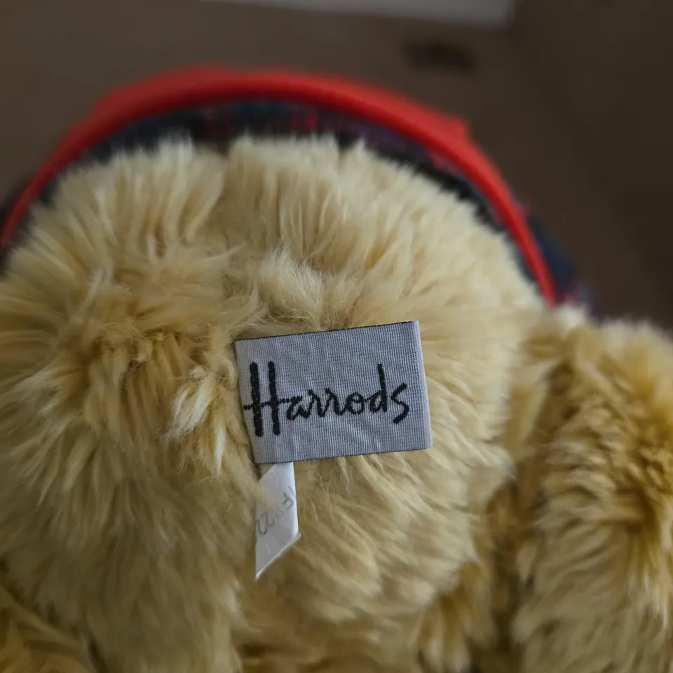 HARRODS 2017 TEDDY BEAR IN RED HOODED JACKET