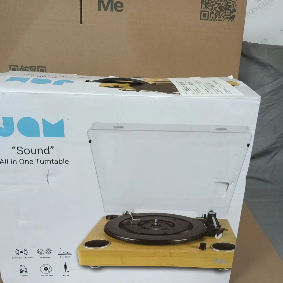 JAM AUDIO 'SOUND' ALL-IN-ONE TURNTABLE – BUILT-IN SPEAKERS
