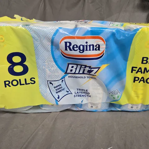 REGINA BIG FAMILY PACK 8 ROLLS BLITZ HOUSEHOLD TOWEL