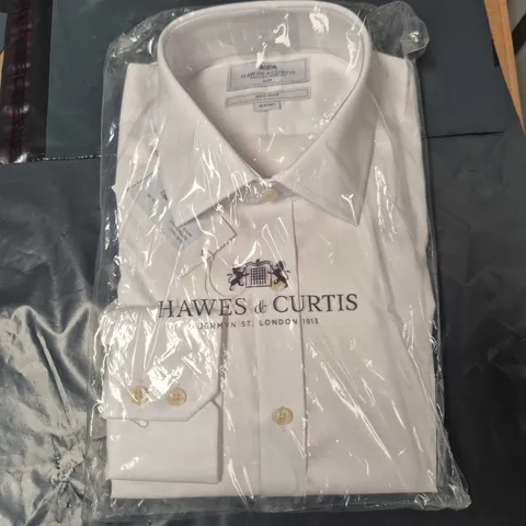HAWES & CURTIS SLIM NON-IRON SHIRT – WHITE, UK 16.5 (NECK 16.5IN, SLEEVE 36IN)