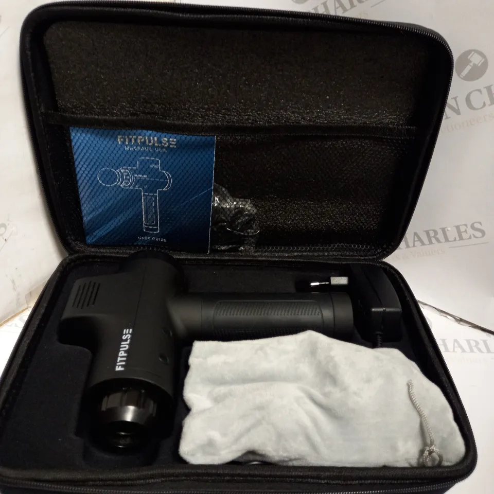 BOXED FITPULSE MASSAGE GUN. 